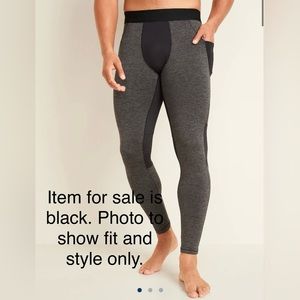 Old Navy Go-Dry Cool Odour-Control Base Layer Tights Men XS New With Tags Black
